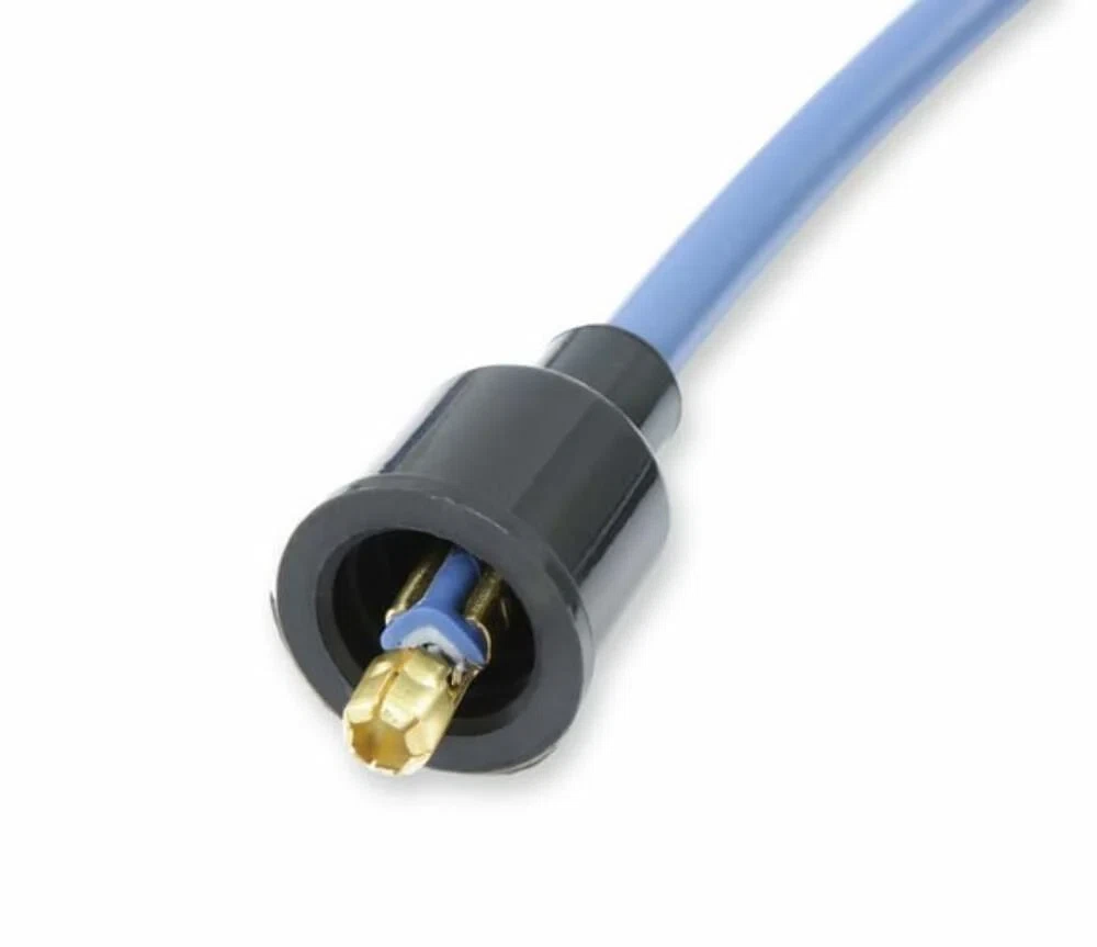 Spark Plug Wire Set- 8mm - Blue Wire with Blue 90 Deg Boots - 4041B